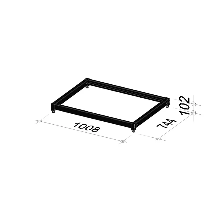 1M Base frame | Length 1008 mm | Width 744 mm | Height 100-150 mm