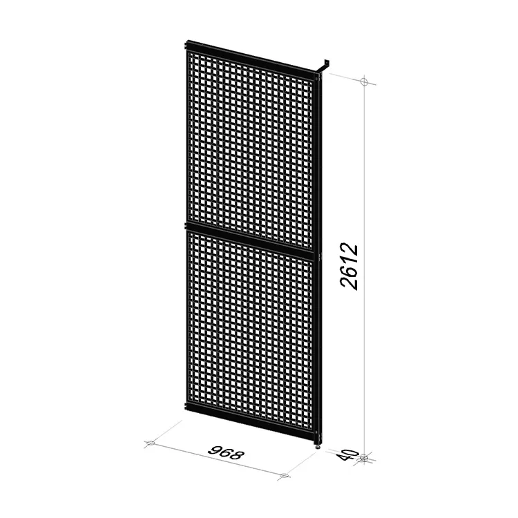 Grid wall extension | Length 968 mm | Width 40 mm | Height 2612 mm