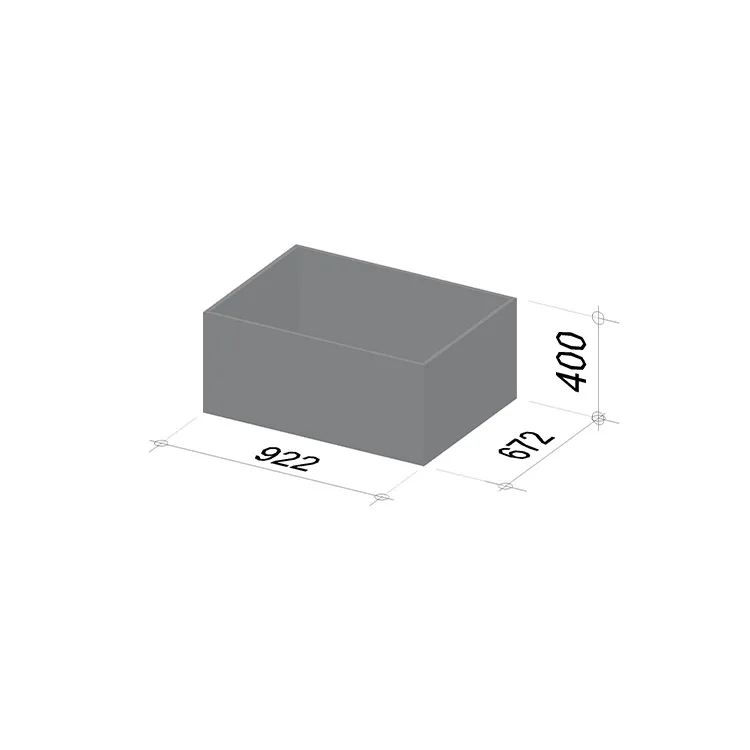 1M Planter | Length 922 mm | Width 672 mm | Height 400 mm