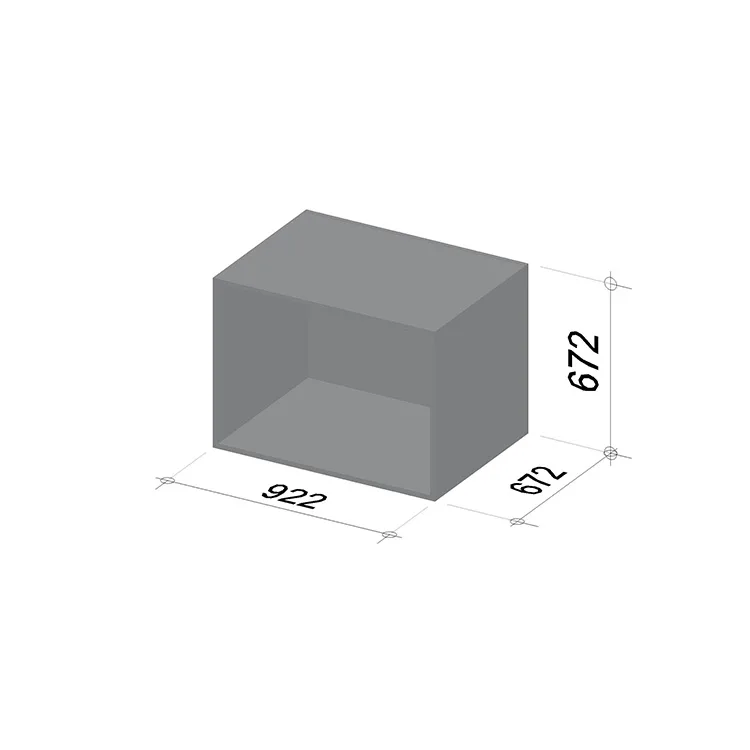 1M Cabinet | Length 922 mm | Width 672 mm | Height 672 mm