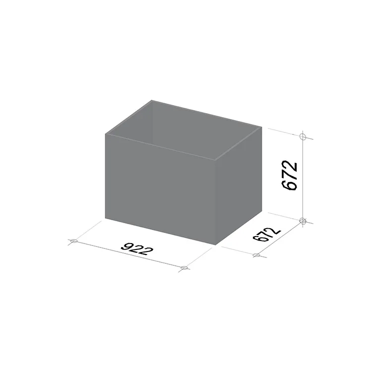 1M Planter | Length 922 mm | Width 672 mm | Height 672 mm