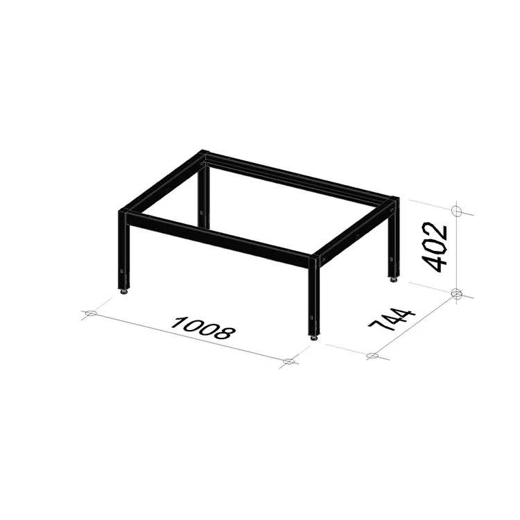 1M Base frame | Length 1008 mm | Width 744 mm | Height 400-450 mm