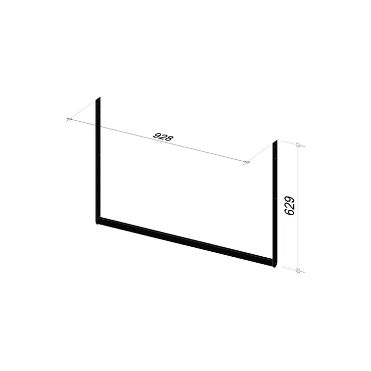 1M Clothing rack | One level | Length 928 mm | Height 629 mm