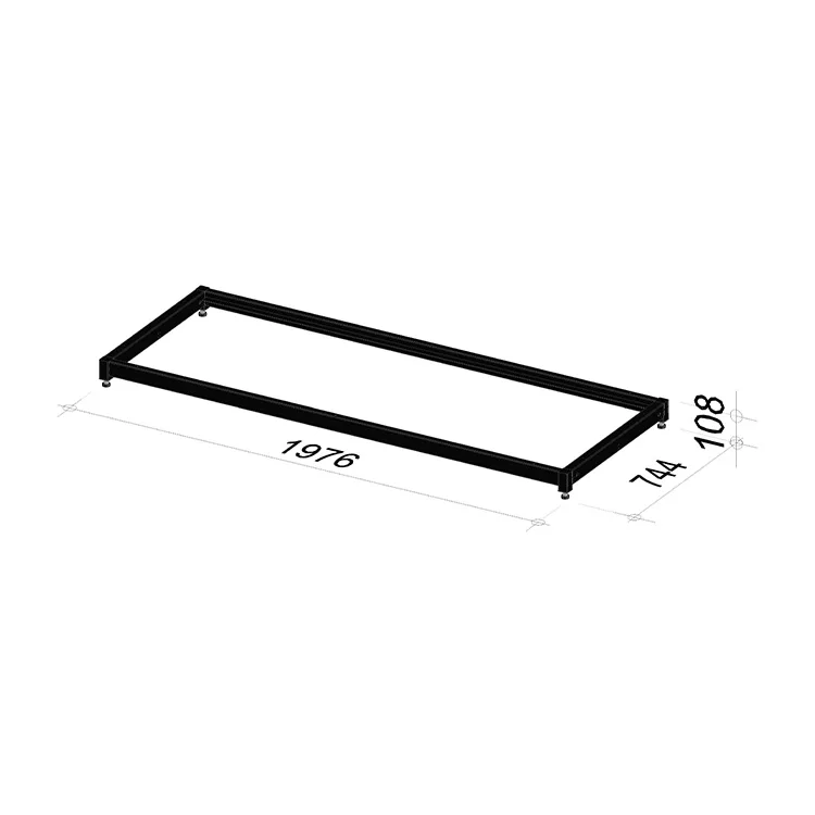 2M Base frame | Length 1976 mm | Width 744 mm | Height 100-150 mm