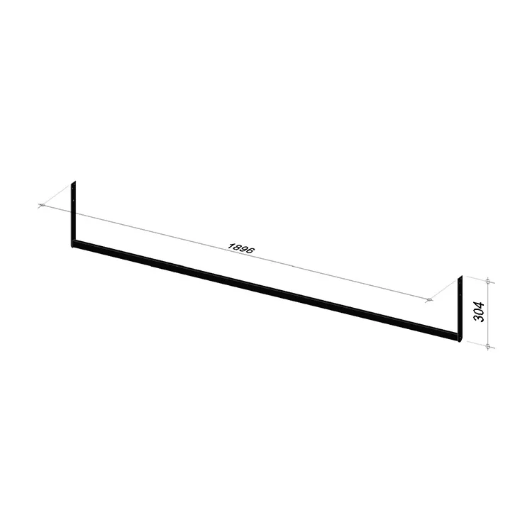 2M Clothing rack | One level | Length 1896 mm | Height 304 mm