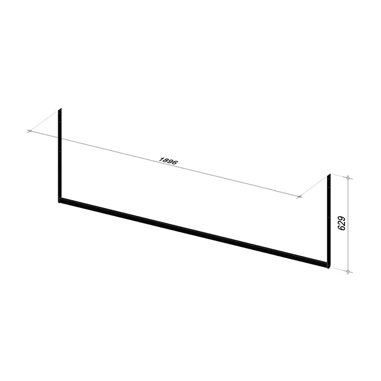 2M Clothing rack | One level | Length 1896 mm | Height 629 mm