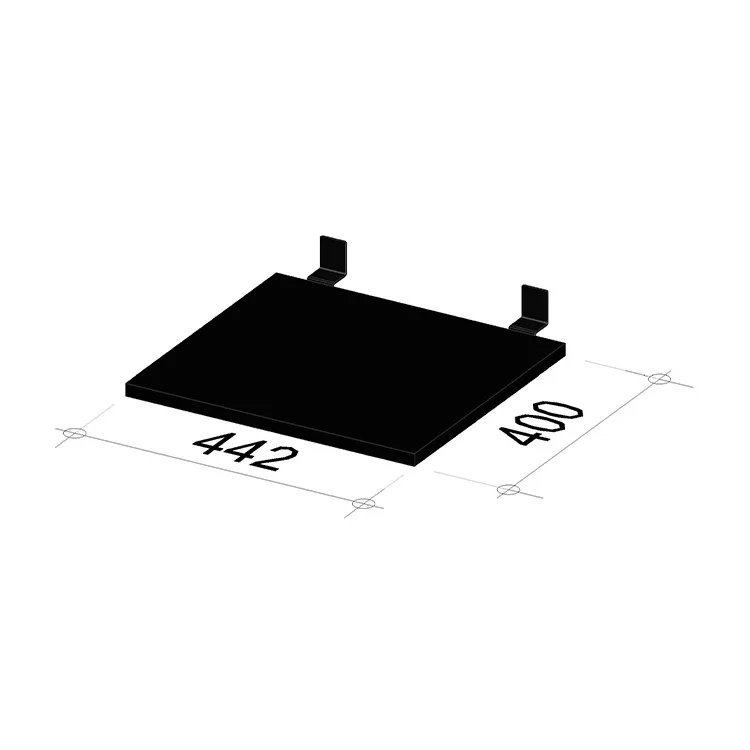 Grid wall shelf and brackets | Length 442 mm | Width 400 mm