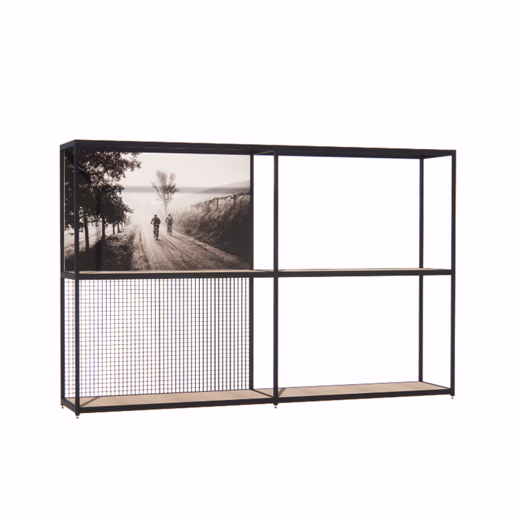 DECOFRAME wall bike presentation with visual and grid